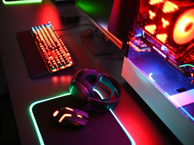 Neon arcade cabinet